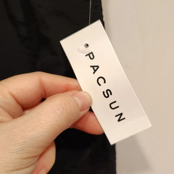 Pacsun NWT Men's Black Floral Swim Trunks Shorts Sz XL Beach Vacation Travel - Picture 4 of 6